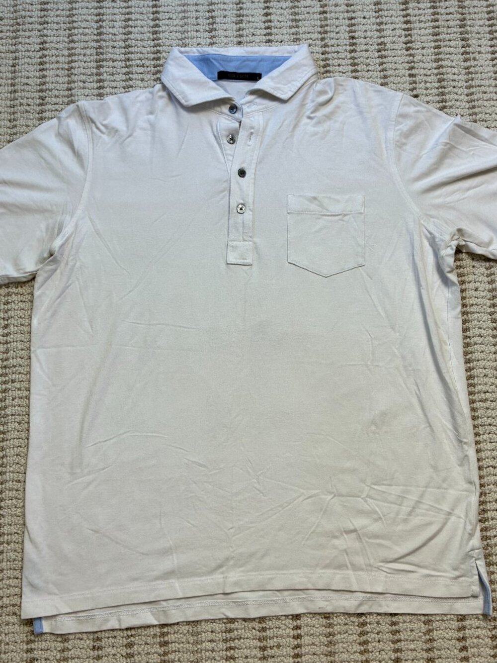 Greyson White Golf Performance Polo Shirt Men’s Large Preppy Performance